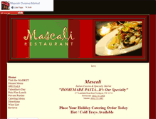 Tablet Screenshot of mascali-restaurant.com